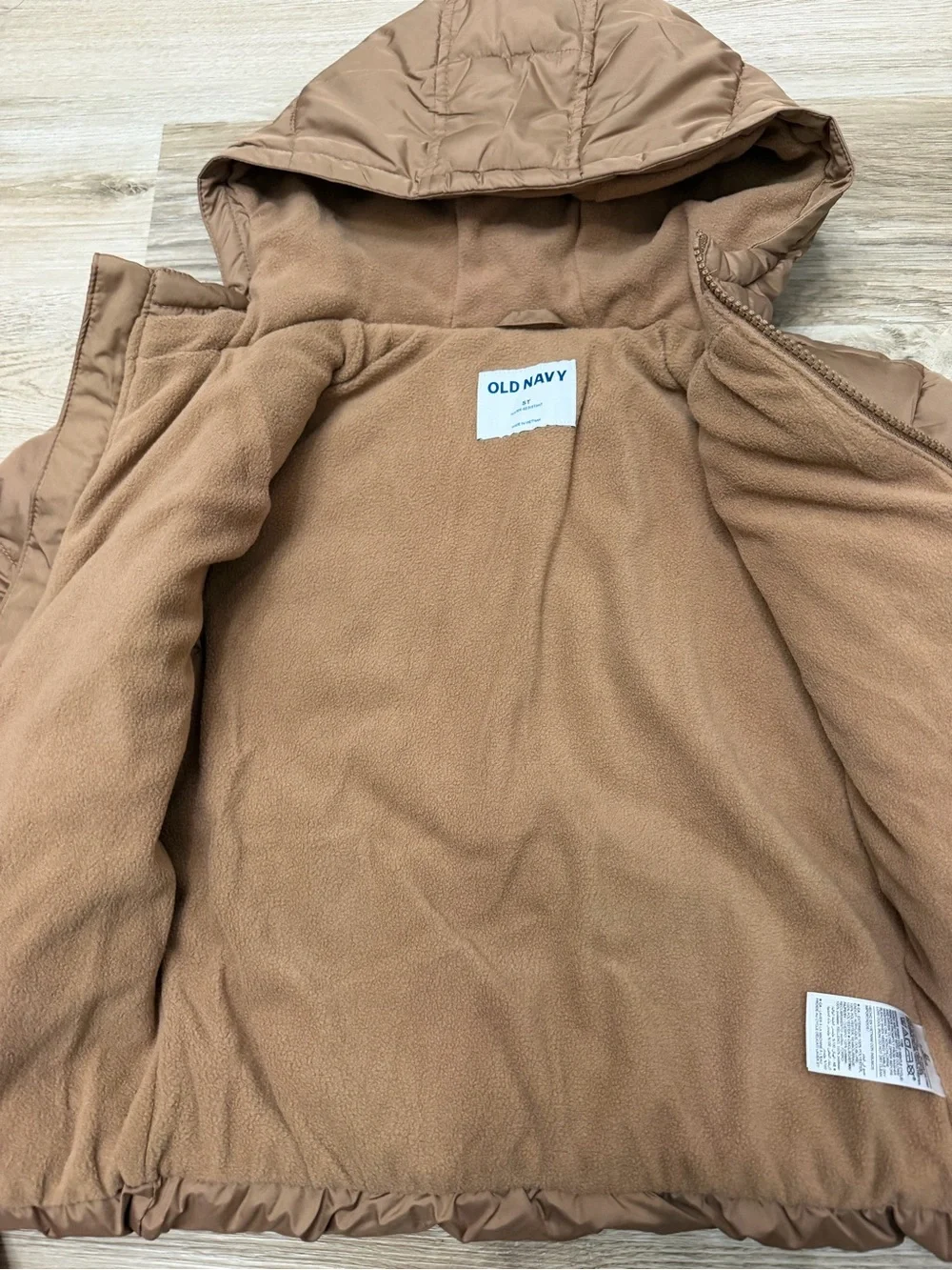 Old Navy Kids' Hooded Puffer Jacket - Brown